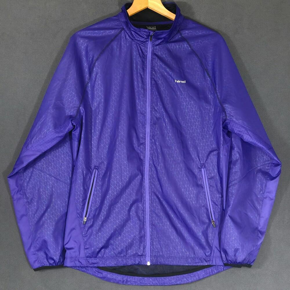 Hind Men’s Medium Purple Windbreaker Jacket Lightweight Running (#1)